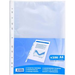 100 pochettes perforées -...