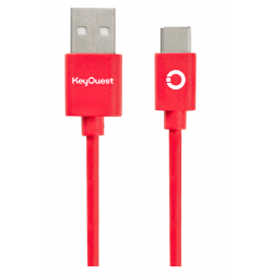 CABLE USB-C 3A 1,2M ROUGE