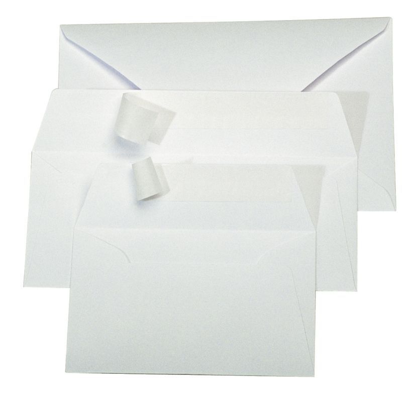 Enveloppe Clairefontaine blanche 110 x 220 mm - format DL