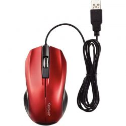 Souris optique filaire rouge