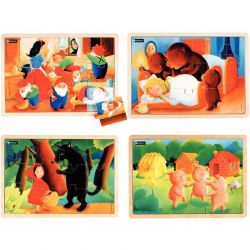 Lot de 4 puzzles les contes...