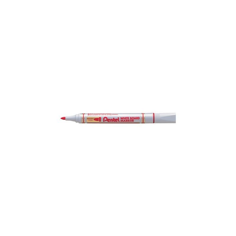 Pentel Marqueur Tableau blanc Pointe ogive Rouge, MW85-BE