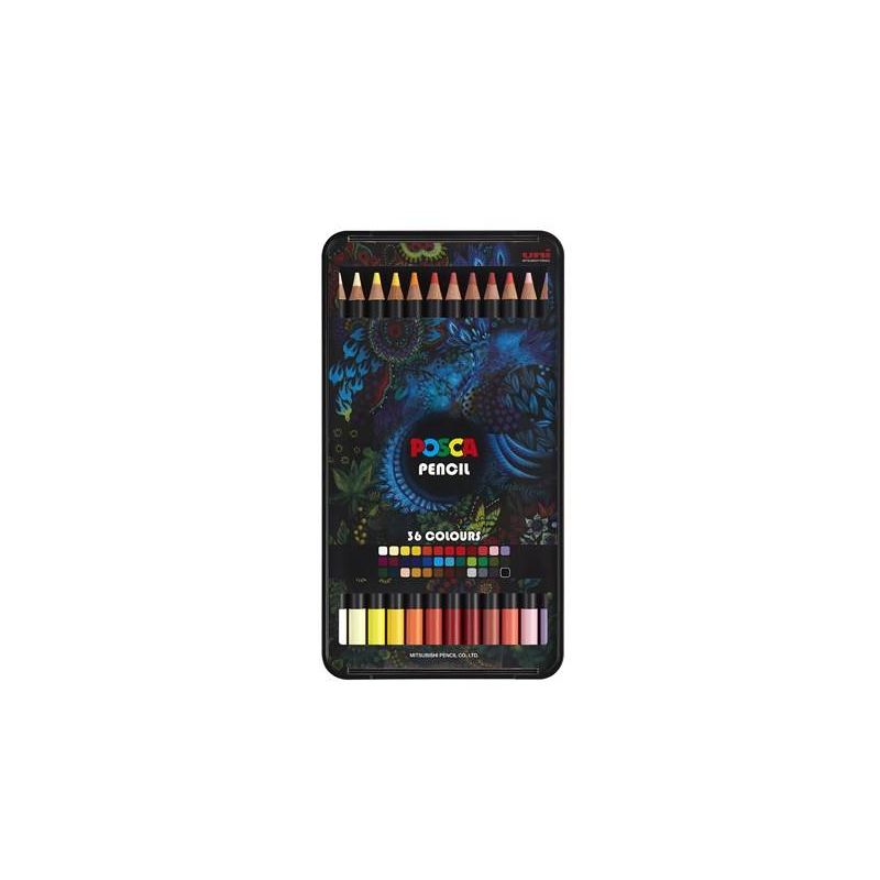 Coffret de 36 crayons de couleur POSCA Pencil - Couleurs assorties