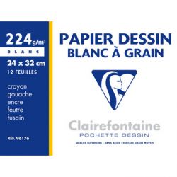 POCH.DESSIN GRAIN 24X32 12F...