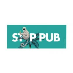 Autocollant "STOP PUB" Singe